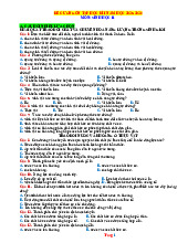 Đề Cương Ôn Tập Học Kỳ 1 Sinh 11 Chân Trời Sáng Tạo 2025-2026