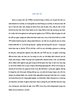 Báo cáo thực tập 2 - Quản trị du lịch