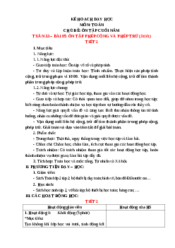 Giáo án Toán 2 sách Chân trời sáng tạo (cả năm) | Tuần 33 | Tiết 5
