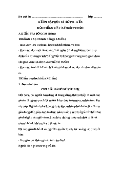 Đề thi học kì 1 lớp 3 môn Tiếng Việt - Đề 5 | sách Kết nối tri thức