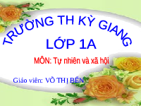 Giáo án điện tử Tự nhiên và xã hội 1 bài 7 Chân trời sáng tạo : Hoạt động ở trường em