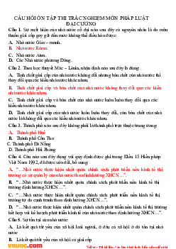 Tổng hợp trắc nghiệm ôn thi môn Pháp luật đại cương có đáp án | Đại học Khoa học và Công nghệ Hà Nội