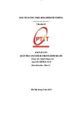 Bài tập lớn môn Quản trị cơ sở dữ liệu kinh doanh | Học viện Công Nghệ Bưu Chính Viễn Thông