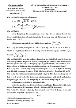 Đề khảo sát chất lượng Toán 9 năm 2023 – 2024 sở GD&ĐT Hà Tĩnh