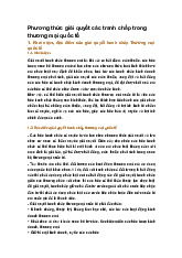 Phương thức giải quyết các tranh chấp trong thương mại quốc tế