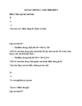 Bài tập chương 4: Hàm nhiều biến | Môn toán cao cấp