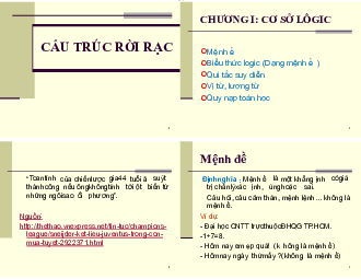 Lý thuyết Cấu trúc rời rạc | Trường Đại học CNTT Thành Phố Hồ Chí Minh