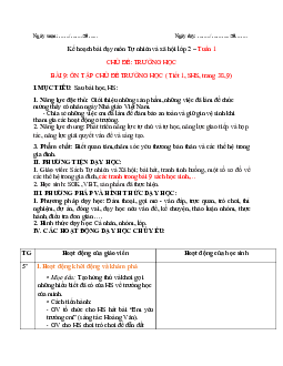 Giáo án Tự nhiên và xã hội 2 sách Chân trời sáng tạo (Cả năm)| Bài 9