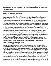 Đoạn văn trình bày cảm nghĩ về một truyện cổ tích mà em yêu thích hay nhất | Tiếng Việt 5