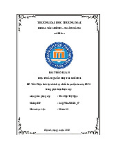 Phân tích tài chính và chiến lược đầu tư của HVN trong giai đoạn hiện nay | Bài thảo luận quản trị tài chính
