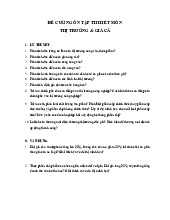 Đề cương ôn tập môn Thị trường  và giá cả học kỳ 1 năm học 2023- 2024 | Học viện Nông nghiệp Việt Nam