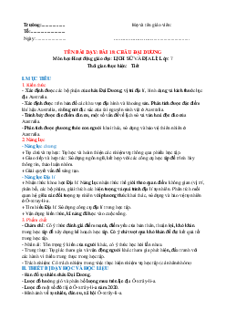 Giáo án Bài 18: Châu Đại Dương Địa lý 7 | Kết nối tri thức