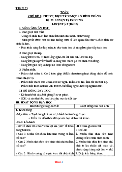 Giáo án Toán 3 Kết nối tri thức (KNTT) tuần 23