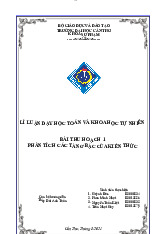 Các tầng bậc của kiến thức | Môn Phương pháp dạy học toán - Đại học Cần Thơ
