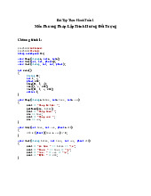 Đáp Án Bài Tập Thực Hành Tuần 1 | Lập Trình Hướng Đối Tượng