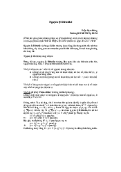 Nguyên lý Dirichlet | Đại học Sư Phạm Hà Nội