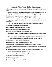 Ngữ pháp Tiếng Anh 12 Global Success Unit 4