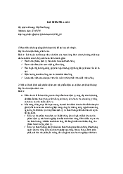 Bài kiểm tra số 1 - Quản trị kinh doanh| Đại học Kinh Tế Quốc Dân