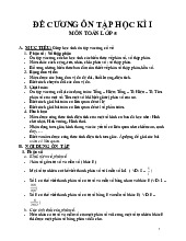 Đề cương ôn tập học kì I môn Toán lớp 5