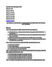 Ôn tập trắc nghiệm môn tư tưởng Hồ Chí Minh