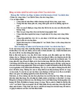 Văn mẫu lớp 6 Kết nối tri thức bài Đóng vai nhân vật kể lại một truyện cổ tích Vua chích chòe