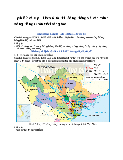 Lịch Sử và Địa Lí lớp 4 Bài 11: Sông Hồng và văn minh sông Hồng | Chân trời sáng tạo