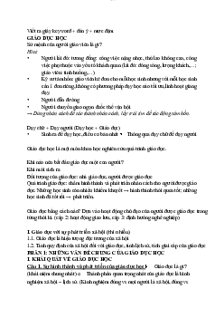 Giáo dục học | Đại học Sư Phạm Hà Nội
