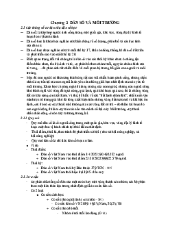 Chương 2 DÂN SỐ VÀ MÔI TRƯỜNG | Môi trường và phát triển | Đại học Khoa học Xã hội và Nhân văn, Đại học Quốc gia Thành phố HCM