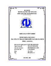 Khóa luận tốt nghiệp: Tuyển dụng nhân lực tại Công Ty TNHH Quang Minh | Đại Học Nội Vụ Hà Nội