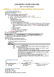 Lý thuyết các chương môn Chủ nghĩa xã hội khoa học | Trường Đại học Mở Hà Nội
