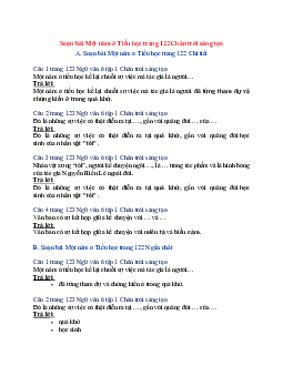 Soạn Ngữ văn 6 sách Chân trời sáng tạo (Tập 1) bài Một năm ở Tiểu học trang 122