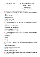 Đề thi thử tốt nghiệp THPT 2025 môn Lịch sử Sở GD&ĐT Vĩnh Phúc