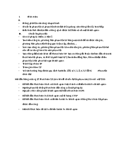 Các giai đoạn phạm tội học phần Luật hình sự của trường đại học Luật Hà Nội