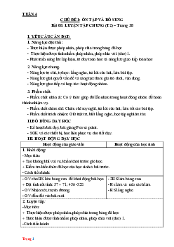 Giáo án Toán 3 Kết nối tri thức tuần 4