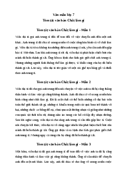 Tóm tắt văn bản Chất làm gỉ (4 mẫu) | Văn mẫu lớp 7 Cánh diều