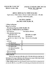 Đề cương học phần Kinh tế quốc tế - Kinh tế | Trường Đại học Vinh