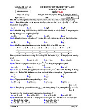 Đề thi thử tốt nghiệp THPT 2025 môn Toán lần 5 sở GD&ĐT Sơn La