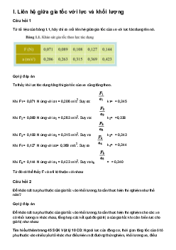 Giải Vật lí 10 Bài 1: Lực và gia tốc | Cánh diều