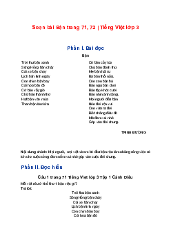 Soạn bài Bận trang 71, 72 | Tiếng Việt lớp 3 Cánh diều