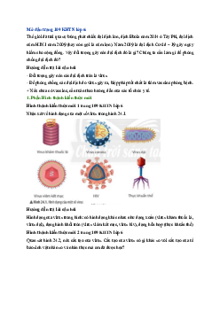 Giải sách giáo khoa môn Khoa học tự nhiên 6 Bài 24: Virus | Chân trời sáng tạo