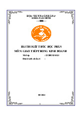Kịch bản trình bày nhóm: Giải quyết xung đột kinh doanh môn Giao tiếp kinh doanh | Học viện Ngân hàng