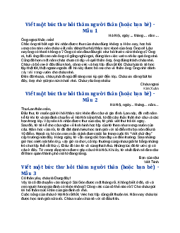 Viết một bức thư hỏi thăm người thân (hoặc bạn bè) và nói về việc học tập của em - Tập làm văn lớp 3 Cánh diều