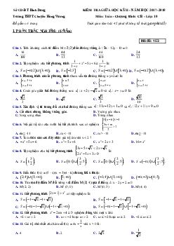 Đề giữa kỳ 2 Toán 10 CB năm 2017 – 2018 trường chuyên Hùng Vương – Bình Dương
