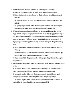 Bộ câu hỏi trắc nghiệm ôn tập môn Dịch tễ | Đại học Y dược thành phố Hồ Chí Minh