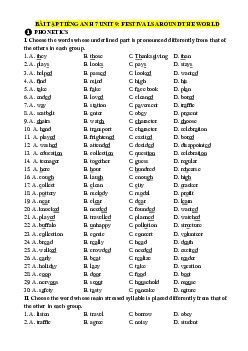 Giải Bài tập tiếng Anh 7 Unit 9 Festivals around the world | Global Success