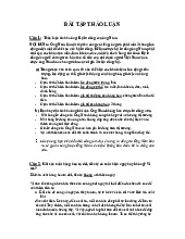 Bài tập thảo luận nhóm chương 2 | Đại học Kinh tế thành phố Hồ Chí Minh