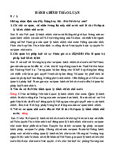 Hành chính thảo luận, mô hình phân tích và xử phạt môn Luật hành chính | Trường đại học Mở Hà Nội