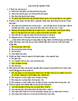 Đề thi giữa kì Triết học Mác - Lênin (có đáp án) | Đại học Sư phạm Hà Nội