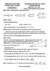 Đề giữa học kì 1 Toán 9 năm 2024 – 2025 trường THCS Lý Nam Đế – Hà Nội