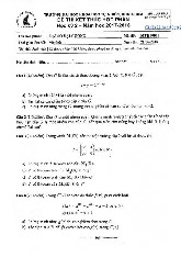 Đề thi cuối HKII học phần Đại số đại cương năm 2024 - 2025 | Trường Đại học Khoa học tự nhiên, Đại học Quốc gia Thành phố Hồ Chí Minh